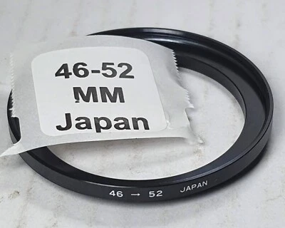 46-52mm Step-Up Lens Filter Metal Ring 46mm-52mm Japan 52 mm 46-52 Stepping Ring - Image 1 of 4