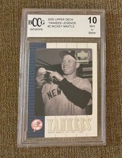 2000 MICKEY MANTLE Upper Deck Yankees Legends NY #2 BCCG graded 10 