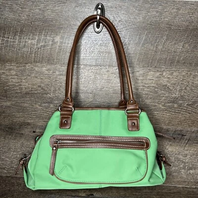 Bolso de Mano Chaps 1978 Mujer Talla Mediana Verde Marrón H1 Foto 1 de 4