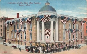 Postal fraterna dedicación edificio club de alces de Denver Colorado LP82 - Imagen 1 de 2