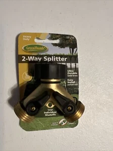 Greenthumb Two-way Brass Hose Splitter - Heavy Duty (#581296) - Picture 1 of 5