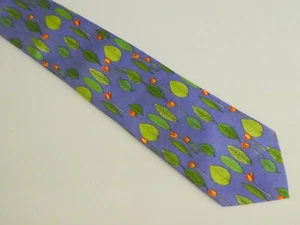DUNHILL Necktie LEAVES 100% Silk Tie Made in Italy 3.75" x 57" - Picture 1 of 8