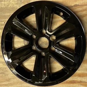 2015-2019 Ford F-150 Wheel Skin Cover 17" Gloss Black 6 Spoke 1 Piece New - Picture 1 of 2
