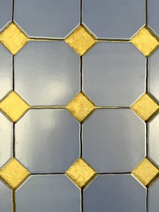 Blue Octagonal Matte Wall Tile 5 7/8" x 5 7/8" 10 SQ FT Mosaic Ceramic C# 375 - Picture 1 of 1