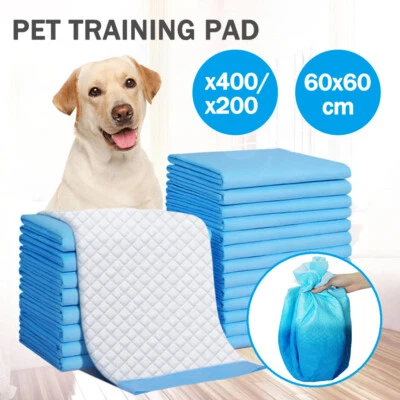200/400X Pet Training Pads Puppy Dog Cat Indoor Super Absorben Toilet 60x60cm - image 1 of 4