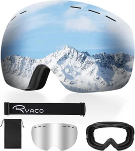 Ski Snowboard Goggles, OTG Anti-Fog,100% UV Protection Spherical Frameless Sn... - Picture 1 of 1