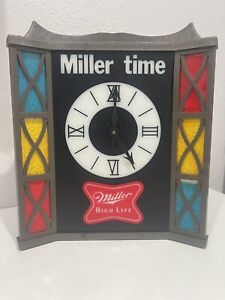 Miller Time Beer Bar Clock Register Topper Miller High Life Vintage Non Working