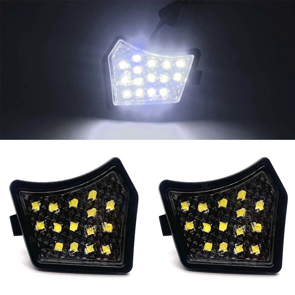 White LED Side Mirror Puddle Light For Jaguar XF XG XK XE Volvo V70 V40 S40 XC70 Foto 1 de 4