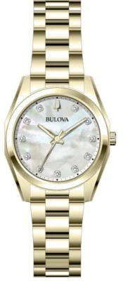 Bulova Women's Classic Quartz Gemmed Gold Stainless Steel Watch 31 MM 97P172 - Image 1 of 4