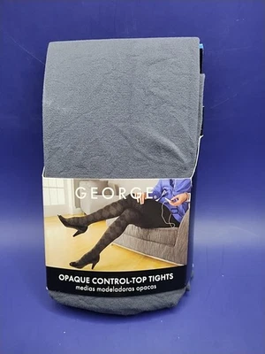 George gray charcoal control top tights opaque 40 denier size 3 Tall GT70Z - Image 1 of 3