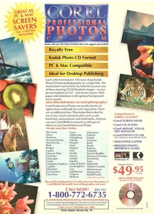 Corel Professional Photos Software 1993 Vintage Print Ad  u - Picture 1 of 6