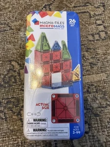 MAGNA-TILES microMAGS Travel Set 26-Piece Magnetic Construction Set NEW - Picture 1 of 2