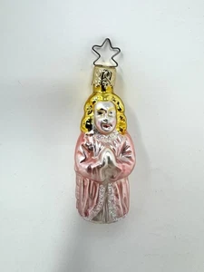 Vintage Inge-Glas Engel mundgeblasen Glas Weihnachtsschmuck West Germany rosa - Bild 1 von 10