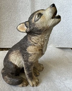 Lenox GRAY WOLF PUP Porcelain Figurine 1992 Smithsonian Endangered Animal - Picture 1 of 6