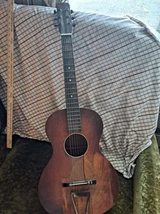 Vintage Pre-War Unbranded Acoustic Parlor Guitar PROJECT As Shown! - Picture 1 of 15