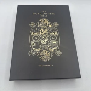 The Word On Fire Bible, The Gospels - Black Top Grain Leather (NRSVCE) w/Box - Foto 1 di 7
