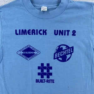 Vtg Bechtel Philadelphia Electric Limerick Pennsylvania Shirt XXS 80s Nuclear - Picture 1 of 8