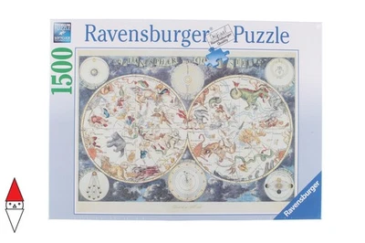 PUZZLE OGGETTI RAVENSBURGER MAPPA DEL MONDO DI ANIMALI FANTASTICI 1500 PZ - Immagine 1 di 2