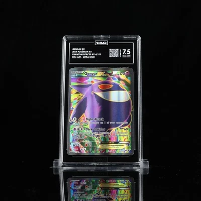 2014 POKEMON XY PHANTOM FORCES #114 FULL ART/GENGAR EX TAG 7.5 - Image 1 of 2