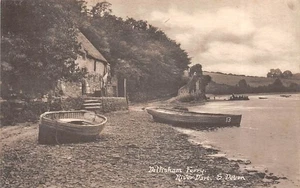 DITTISHAM FERRY RIVER DART DEVON POSTCARD c.1900'S DARTMOUTH - Picture 1 of 2