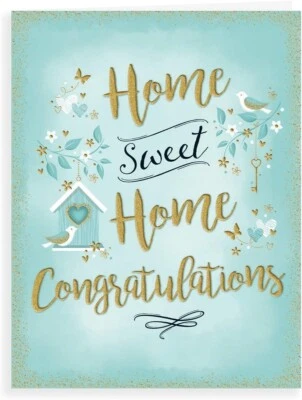 REGAL PUBLISHING New Home Card. Home Sweet Home 19x13cm (8x6 Inches)