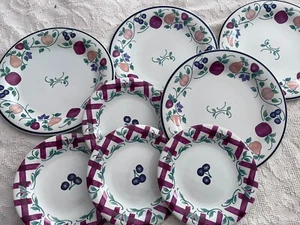 Princess House Orchard Medley 4 platos de cena 10,25" 4 platos de postre/ensalada 7"" - Imagen 1 de 2