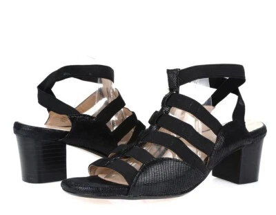 Sandalias para mujer Taryn Rose Reesa negras de tela elástica talla 7,5 M nuevas Foto 1 de 4