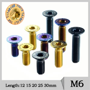 M6 Titanium Bolts T2 Torx Flat Countersunk Head Screws 12 15 20 25 30mm for Bike - Picture 1 of 10