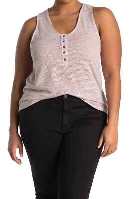 Camiseta sin mangas Melrose & Market para mujer sin mangas cuello en V rayas roja y blanca S pequeña nueva con etiquetas Foto 1 de 4