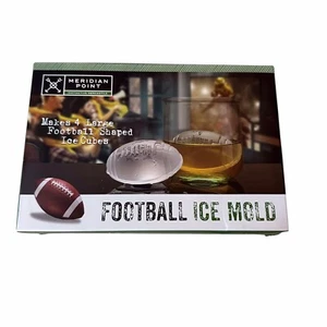 Meridian Point Football Ice Mold Makes 4 3" Cubes Silicone Party Mens Gift Games - Picture 1 of 8