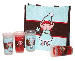 Tupperware Lunch Set 5 pc. Christmas Elf Tumblers & Bag Holiday Treats NEW 🎄❄️ - Picture 1 of 4