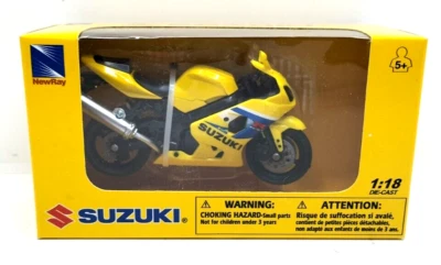 Newray Suzuki 1:18 Yellow Die-Cast New Factory Sealed Australian Stock - Image 1 of 4