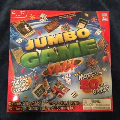 JUMBO GAME PACK INCLUDES OVER 20 CLASSIC GAMES. CHECKERS, HANGMAN, Etc. Sealed ! - Image 1 of 4
