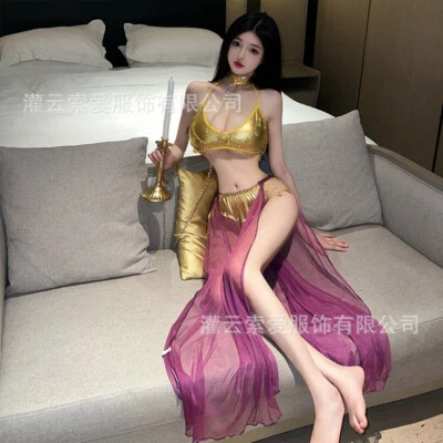 2025 sexy lingerie sexy Maiji sequins exotic patent leather temptation palace - Image 1 of 4