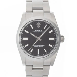 ROLEX Oyster Perpetual 34 124200 Black Warranty 2023 Box/Paper - Picture 1 of 24