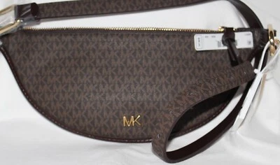 Michael Kors Genuine Leather Reversible Belt Bag  Brown Sizes S/M, L/XL $98~NWT - Image 1 of 4
