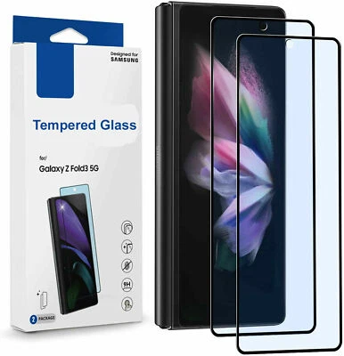 2-Pack Full Cover Tempered Glass Screen Protector for Samsung Galaxy Z Fold 3 5G - Image 1 of 4