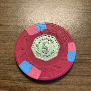 $5 Stardust Rojo Obsoleto Las Vegas Nevada Casino Chip - Imagen 1 de 3