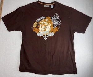 96 North Lion verziertes T-Shirt Herren 3X Rock Punk Wear Y2K - Bild 1 von 4