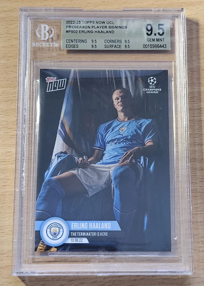 2022-23 Topps Now UCL Preseason Player Signings Erling Haaland #PS02 BGS 9.5 - Image 1 of 1