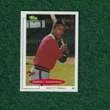 GARRET ANDERSON - 1991 CLASSIC BEST - BASE CARD # 258 - QUAD CITY ANGELS - MILB
