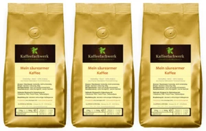 Mein säurearmer Kaffee 3x500g ♥ 1,5kg Bohnen oder gemahlen vom Kaffeefachwerk - Bild 1 von 6