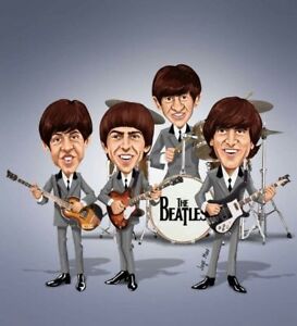 THE BEATLES LIVE Hollywood Bowl STICKER John Lennon Paul McCartney Ringo Star