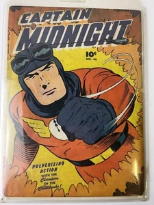 💥Captain Midnight #46 High Grade Golden Age Superheld Fawcett Comic 1946 Fine? - Bild 1 von 2