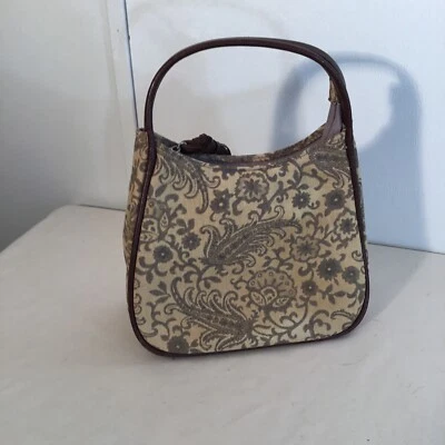 Bolso de mano Victoria's Secret mini lona cachemira dorado/bronceado en crema Foto 1 de 4