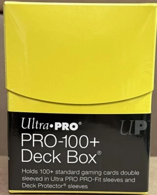 Ultra Pro PRO-100+ Deck Box Amarillo Nuevo Foto 1 de 2