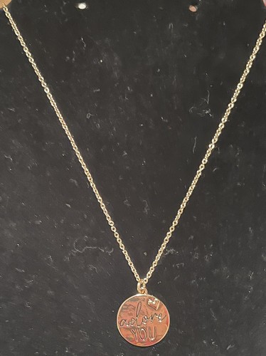 VETEMENTS "Adore YOU" Ciondolo Tono Oro con Collana Oro 16 Nuovo"