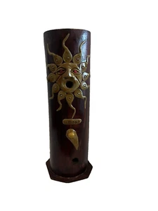 Unique hand-carved Bamboo incense tower from Ecuador with Sun Burst - Picture 1 of 7