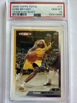 2005 Topps Total Basketball Kobe Bryant Team Checklist 13 PSA 10 Low Pop Rare - Image 1 of 2