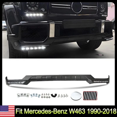 Carbon Style Front Bumper Splitter W/LED For Mercedes-Benz W463 G63 1990-2018 - Image 1 of 4